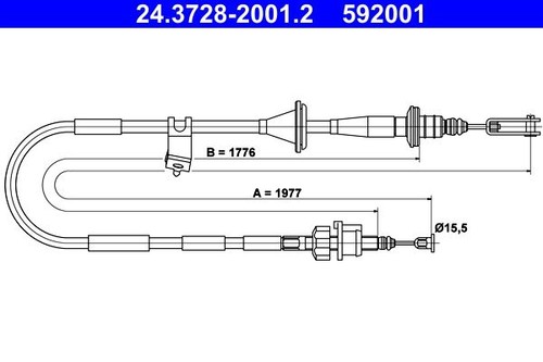 Genuine ate clutch - cable, for