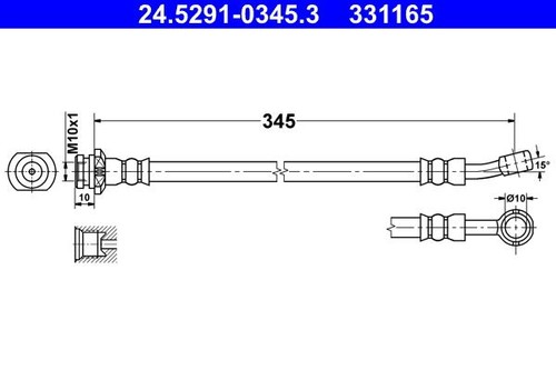 Genuine ate brake hose for - ate,