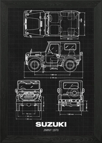Suzuki jimny 1970 framed wall - 1970,